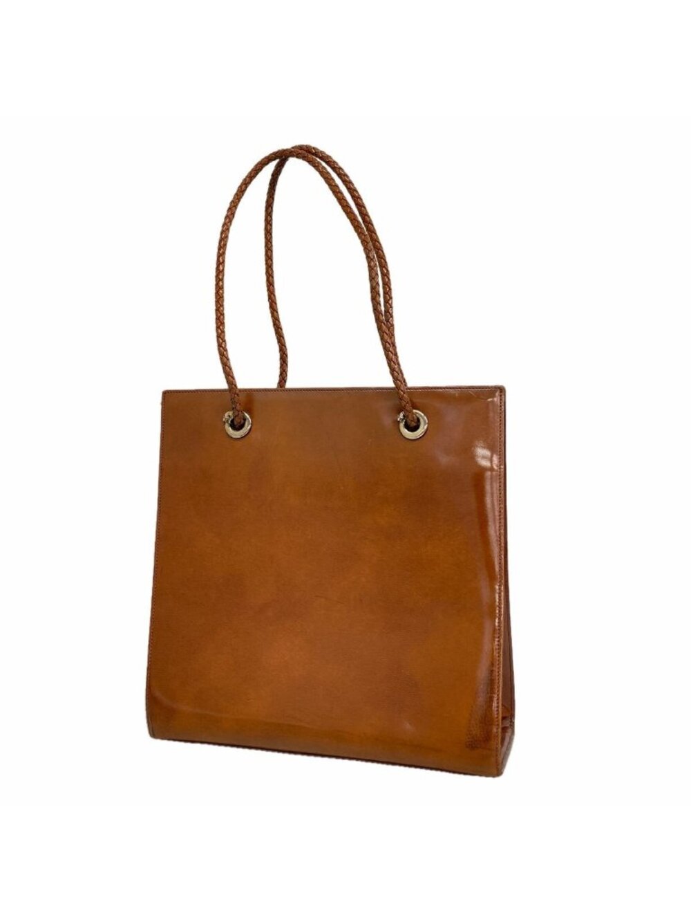 Cartier Tote Bag Panthere Leather Brown Silver